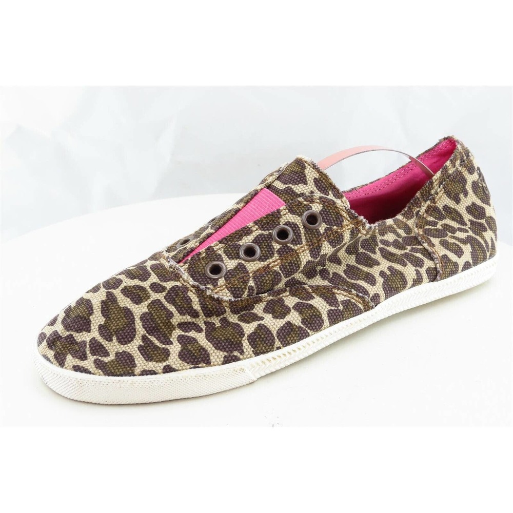 GUESS Size 8.5 M Brown Loafer Shoes Fabric Women